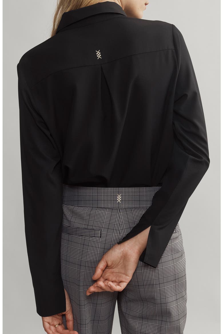 Mirage Water Repellent Performance Button-Up Shirt, Alternate, color, BLACK