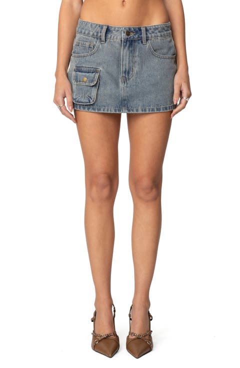 Quinlan Denim Cargo Miniskirt
