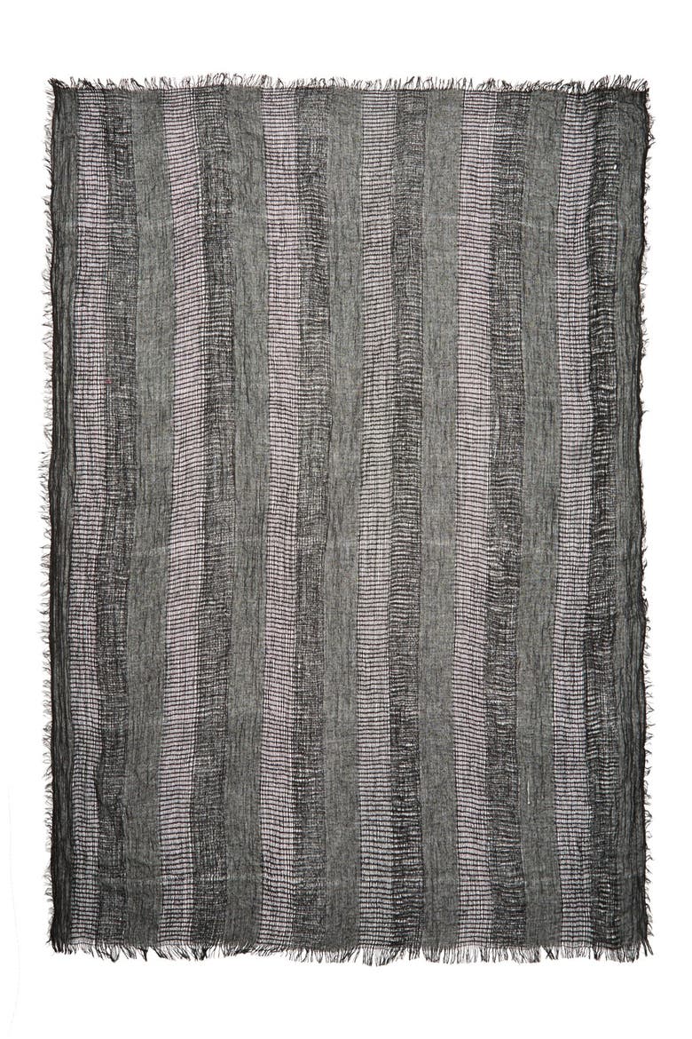 Open Weave Scarf, Alternate, color, BLACK
