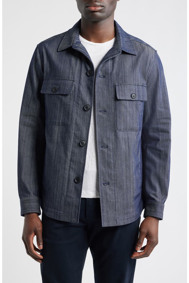 Carper Shirt Jacket, Main, color, DARK BLUE