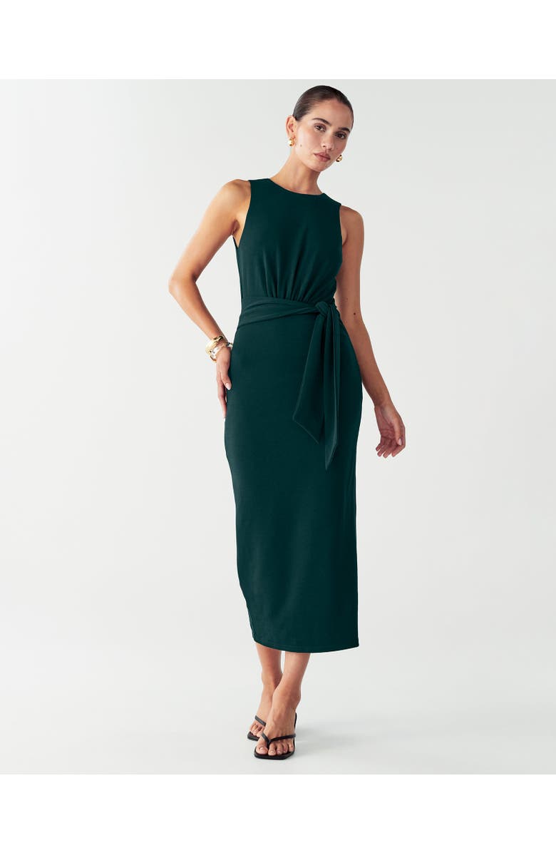 WILLA Aleda Midi Dress, Alternate, color, Emerald