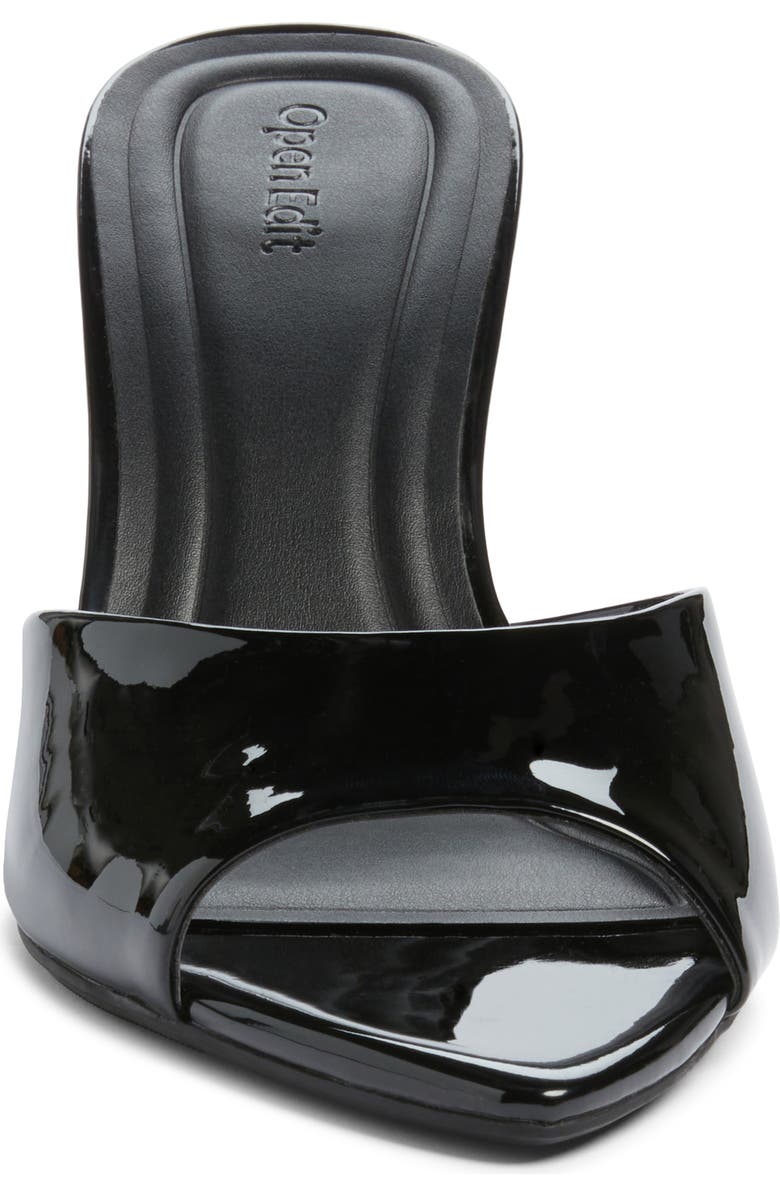 Open Edit Micah Heeled Sandal, Alternate, color, Black Patent