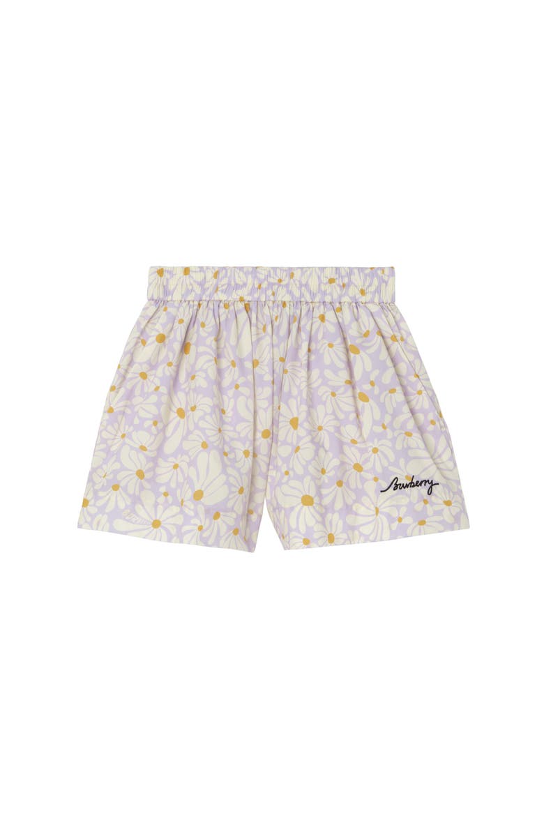 Burberry Daisy Cotton Shorts, Main, color, Wisteria Purple