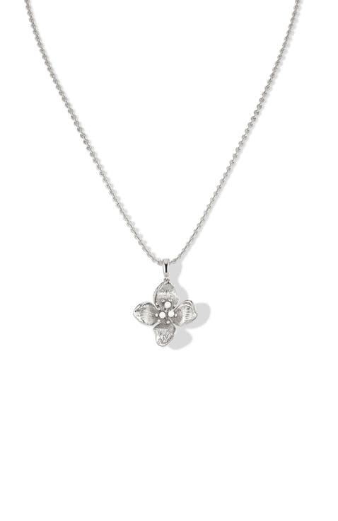 Iris Blossom Pendant Necklace