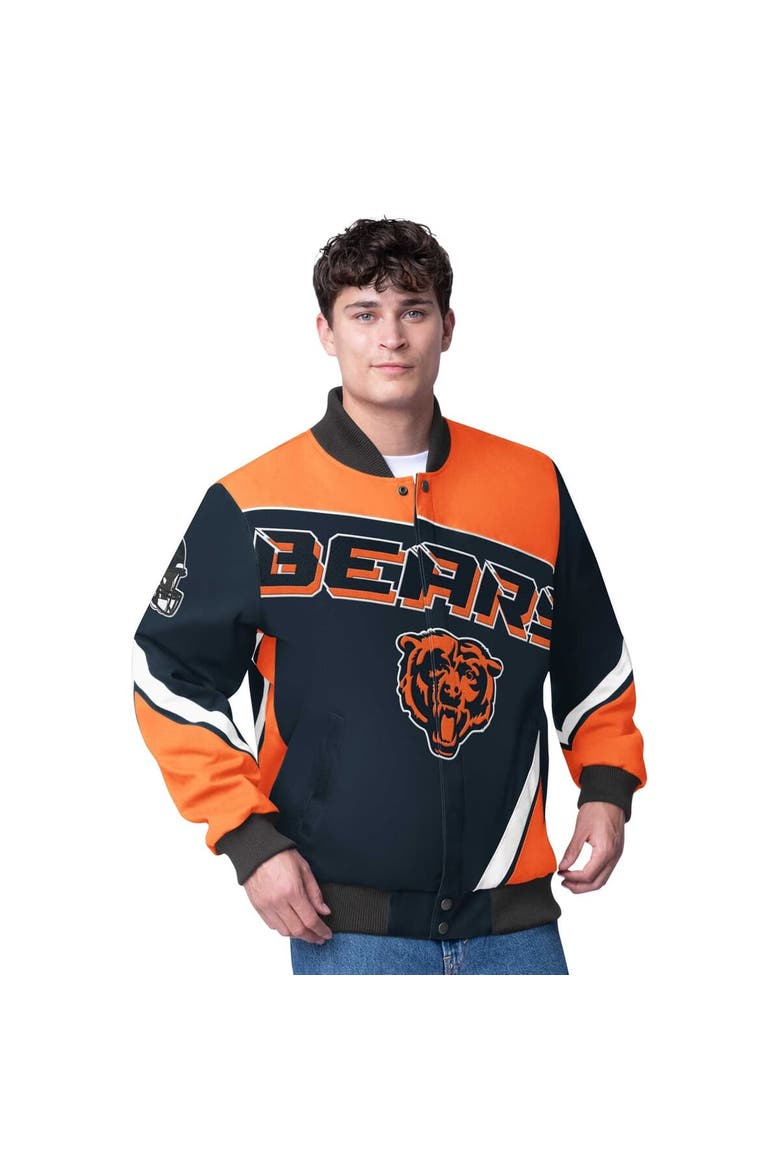Men's G-III Extreme  Navy Chicago Bears Maximum Racing Full-Snap Jacket, Main, color, Navy