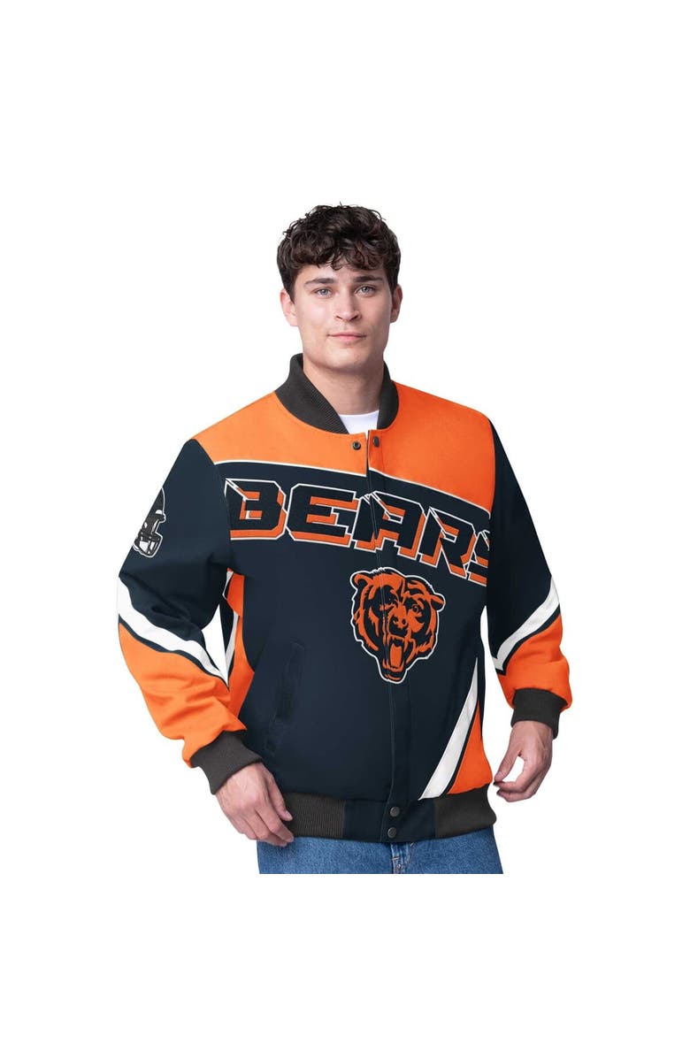 G-III Extreme Men's G-III Extreme  Navy Chicago Bears Maximum Racing Full-Snap Jacket, Main, color, Navy