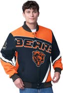 G-III Extreme Men's G-III Extreme  Navy Chicago Bears Maximum Racing Full-Snap Jacket