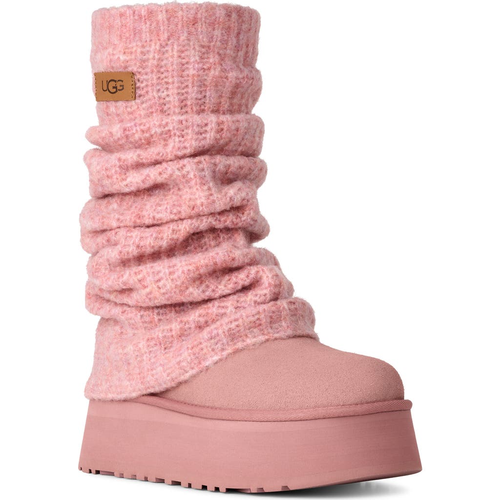 Ugg Classic Mini Dipper Legwarmer Boots In Pink Dawn