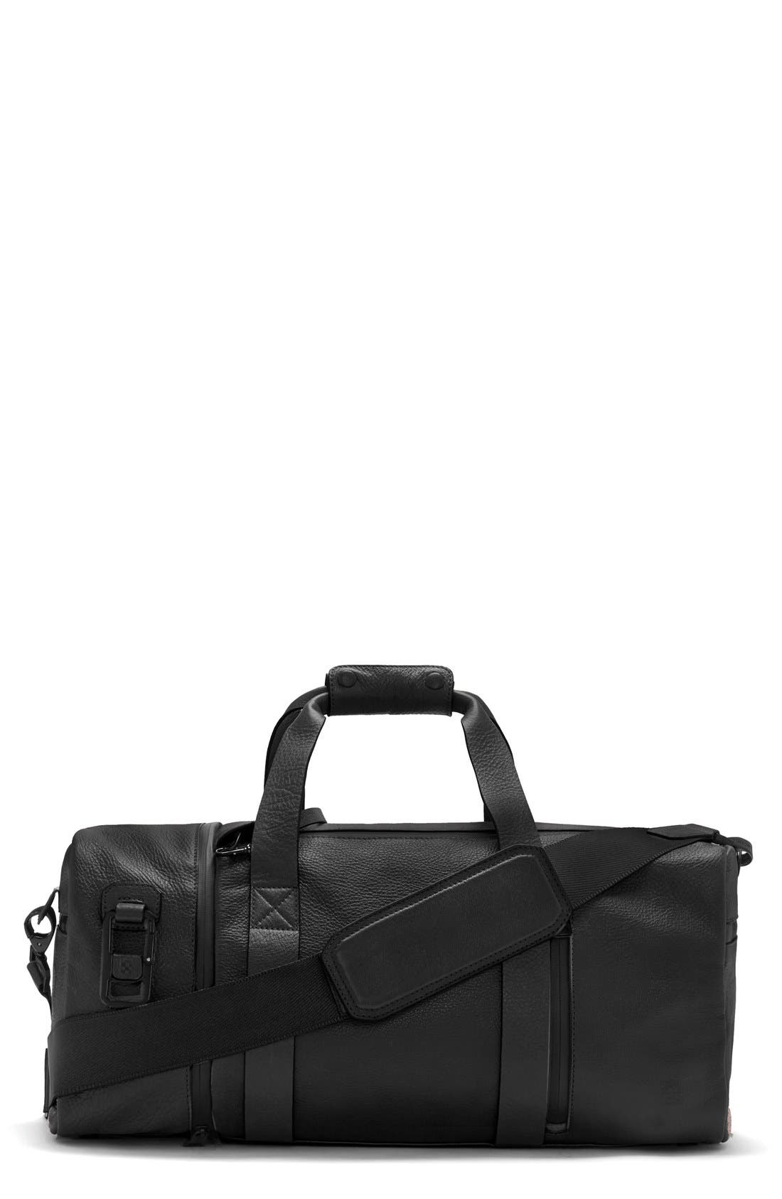 Vince Camuto 'Mestr' Leather & Suede Duffel Bag, Main, color, 