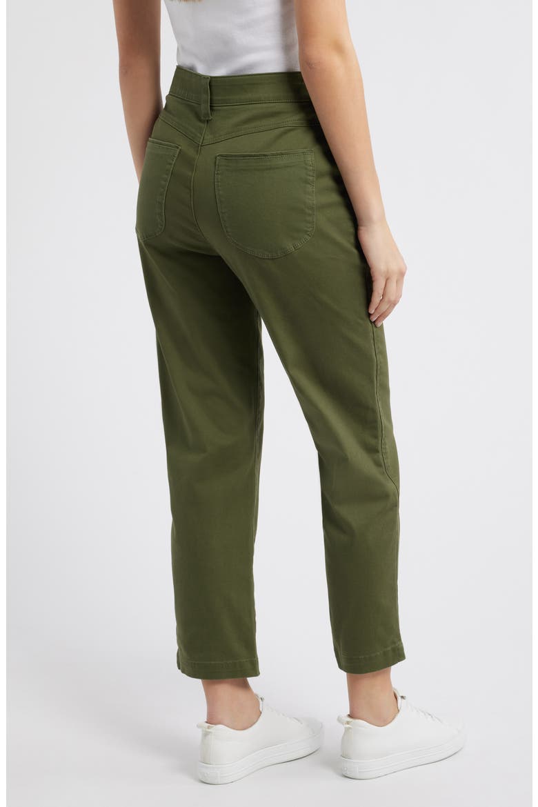 Skyrise Slim Straight Leg Twill Pants, Alternate, color, CELADON