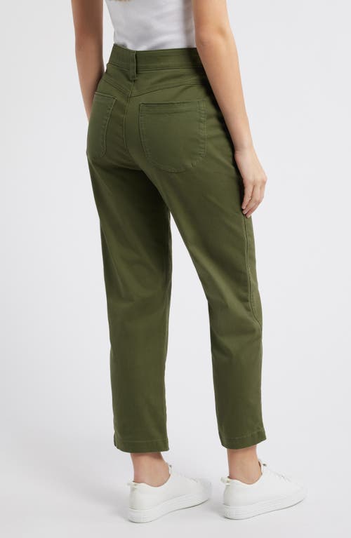 Wit & Wisdom Skyrise Slim Straight Leg Twill Pants In Celadon