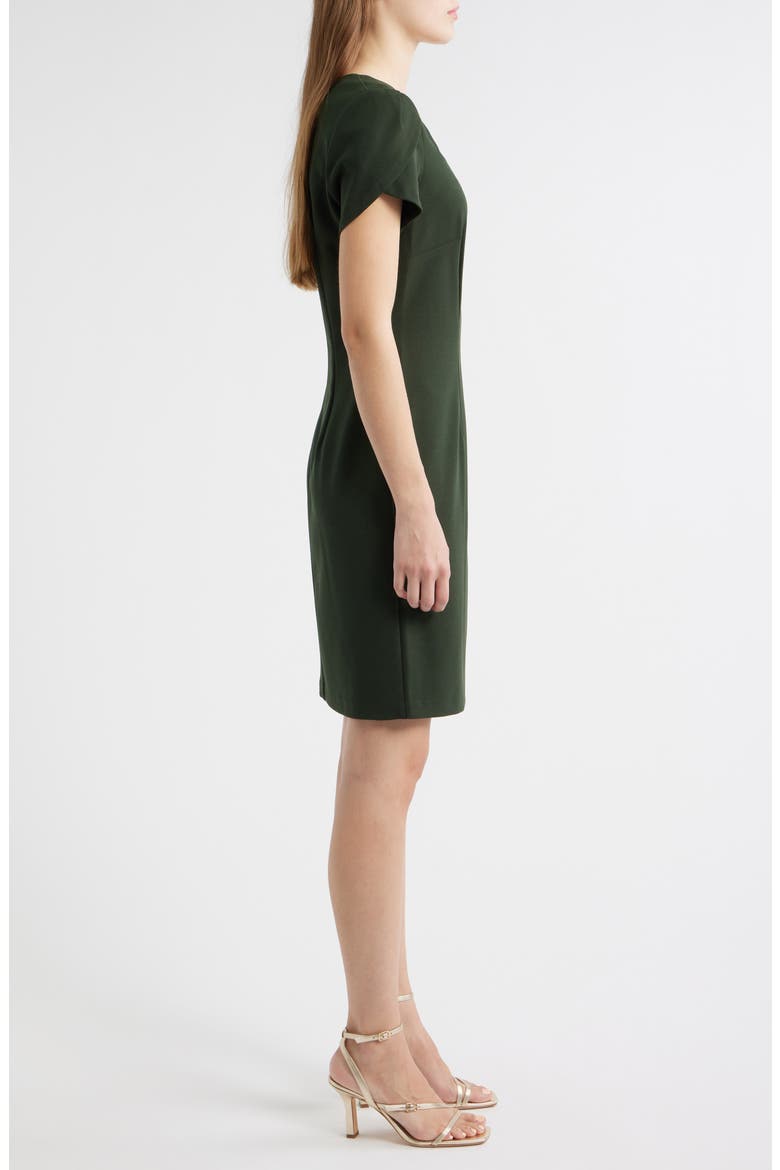 Tulip Sleeve Sheath Dress, Alternate, color, LODEN/GOLD