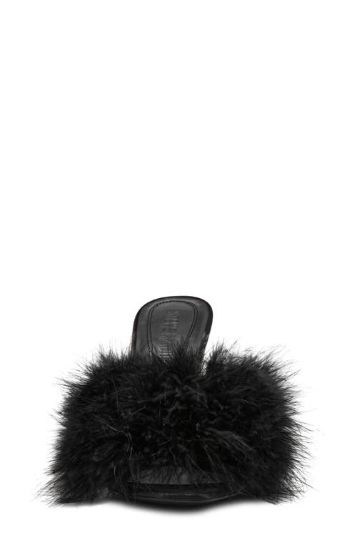 Steve Madden Ashbey Faux Feather Sandal In Multi