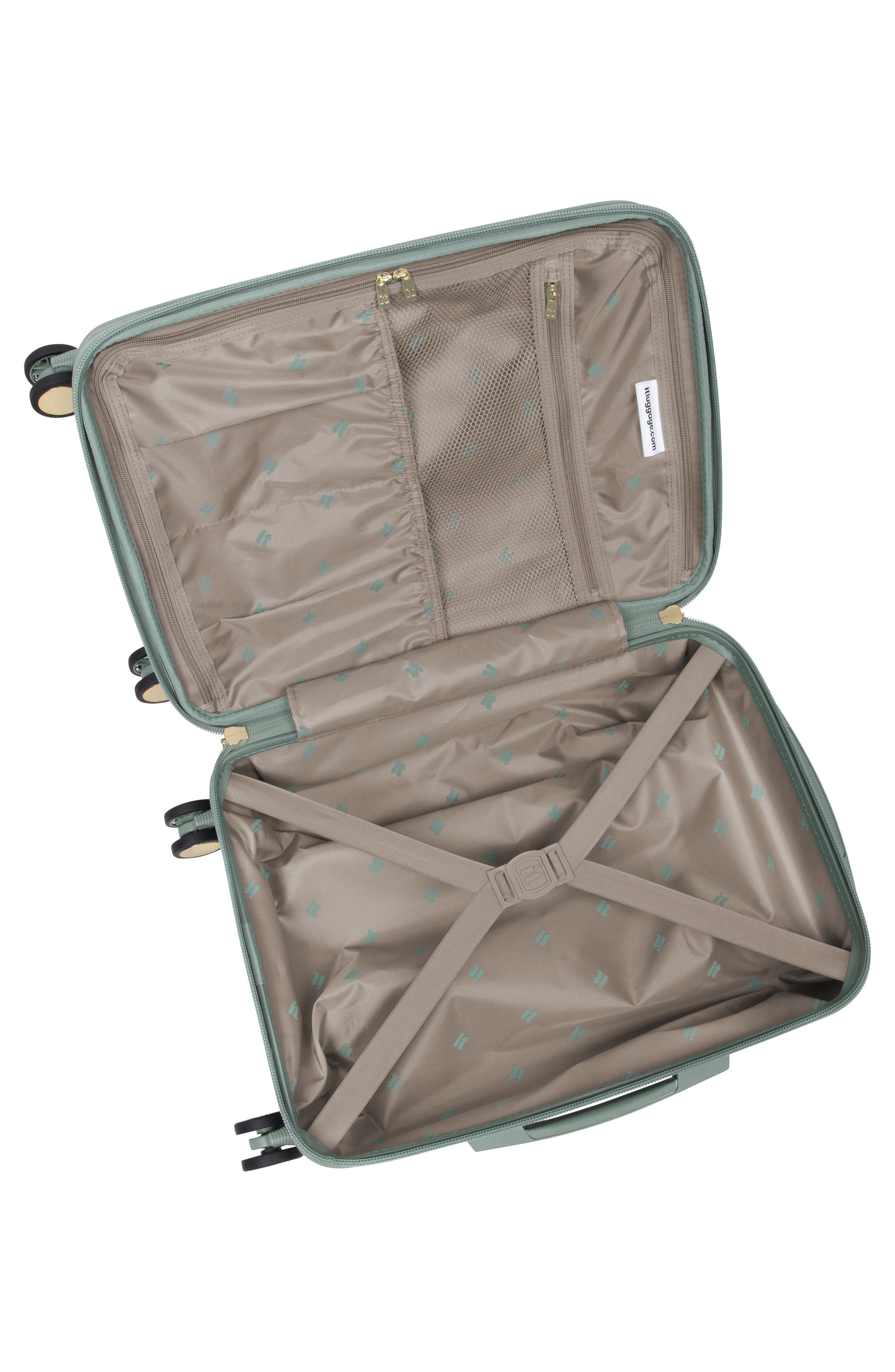 IT LUGGAGE Luxuriant 31-Inch Hardside Checked Expandable Spinner, Alternate, color, Iceberg Green