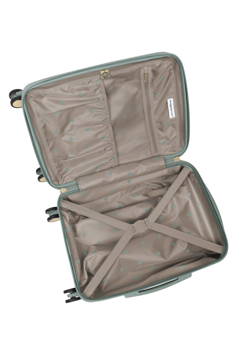 Luxuriant 31-Inch Hardside Checked Expandable Spinner, Alternate, color, ICEBERG GREEN
