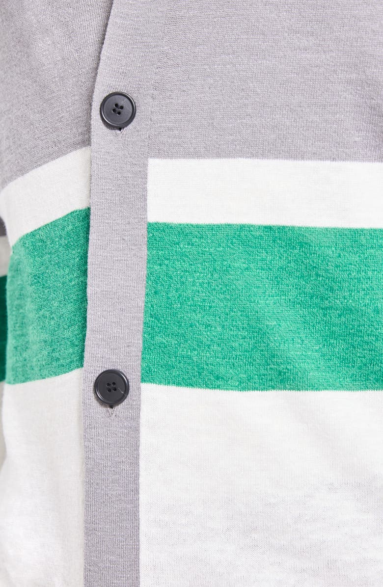 Theory Larus Relaxed Stripe Button Cardigan, Alternate, color, 