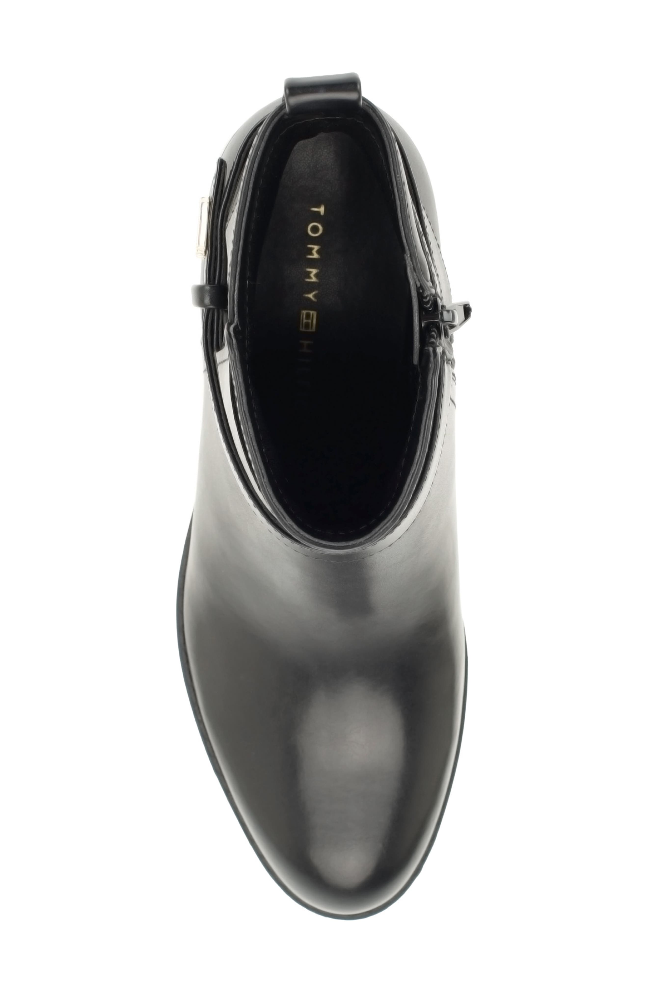 Deale Faux Leather Bootie, Alternate, color, BLACK