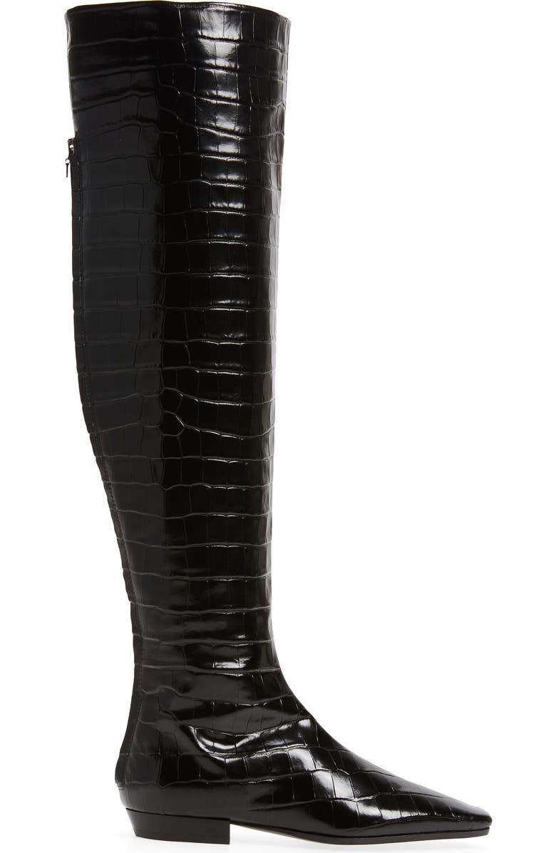 TOTEME Croc Embossed Over the Knee Boot, Alternate, color,
