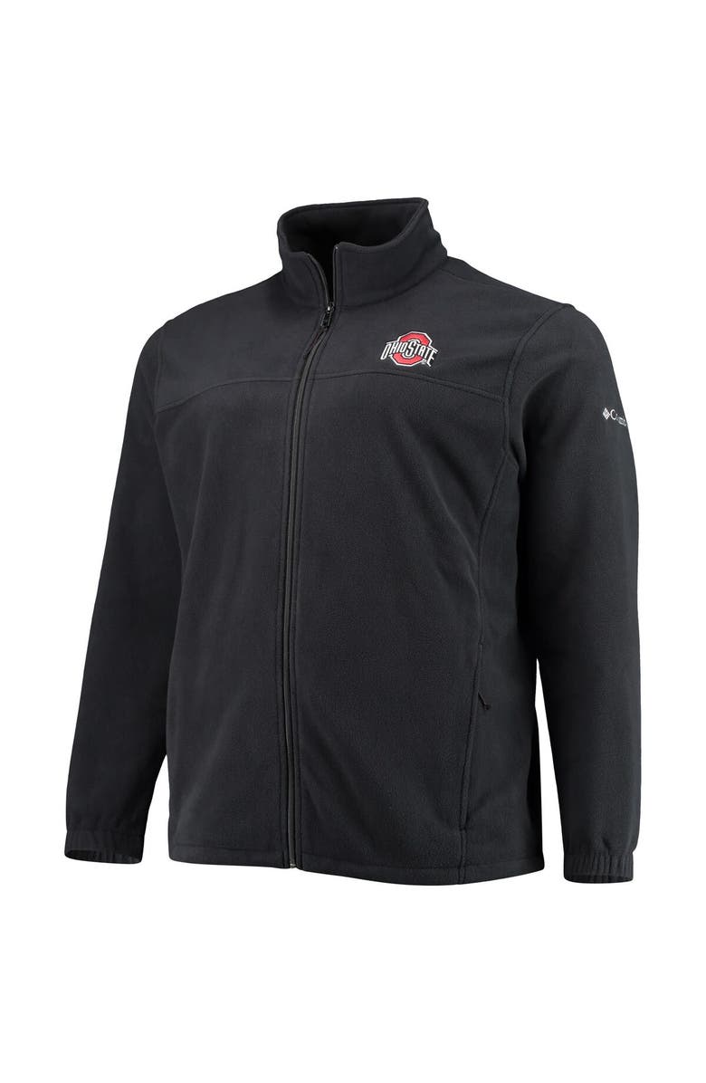 Columbia Men's Columbia Black Ohio State Buckeyes Big & Tall Flanker III Fleece Full-Zip Jacket, Alternate, color, 