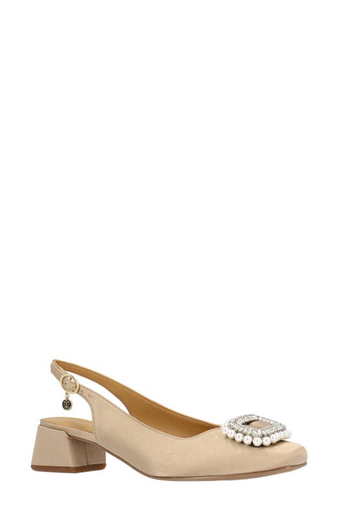 Eudora Embellished Slingback Pump (Women)