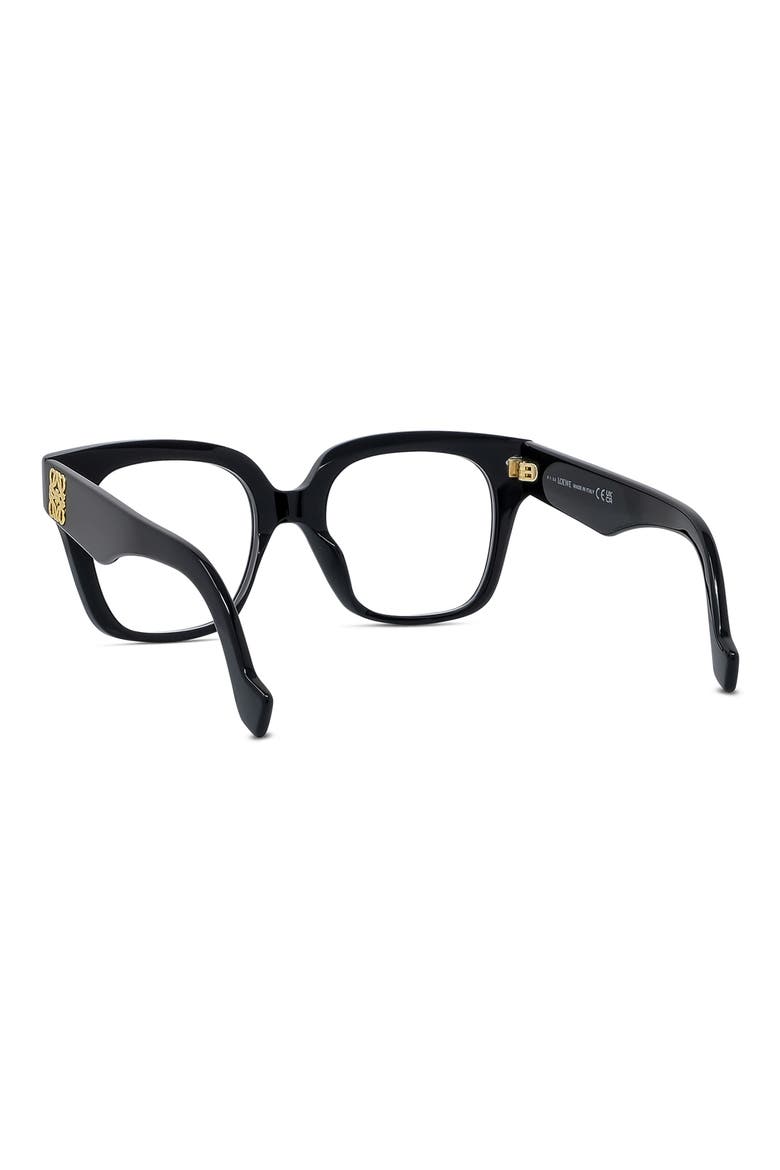Anagram 51mm Square Optical Glasses, Alternate, color, SHINY BLACK