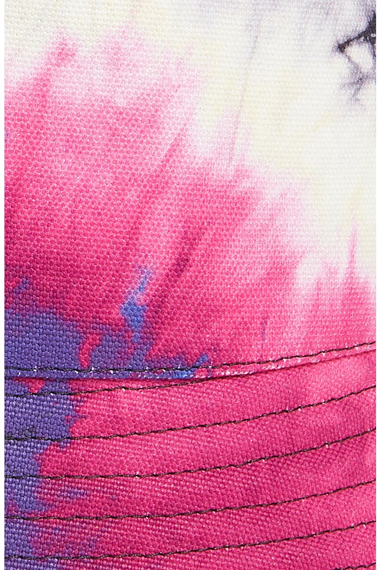 Tye Dye Bucket Hat, Alternate, color, NERO/PINK