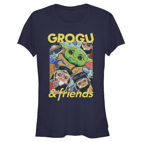 Junior's Star Wars The Mandalorian and Grogu The Child And Friends Collage  Graphic T-Shirt