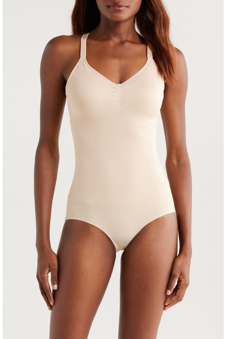 Comfy Curves Bodybriefer Shaper Bodysuit, Main, color, WARM BEIGE