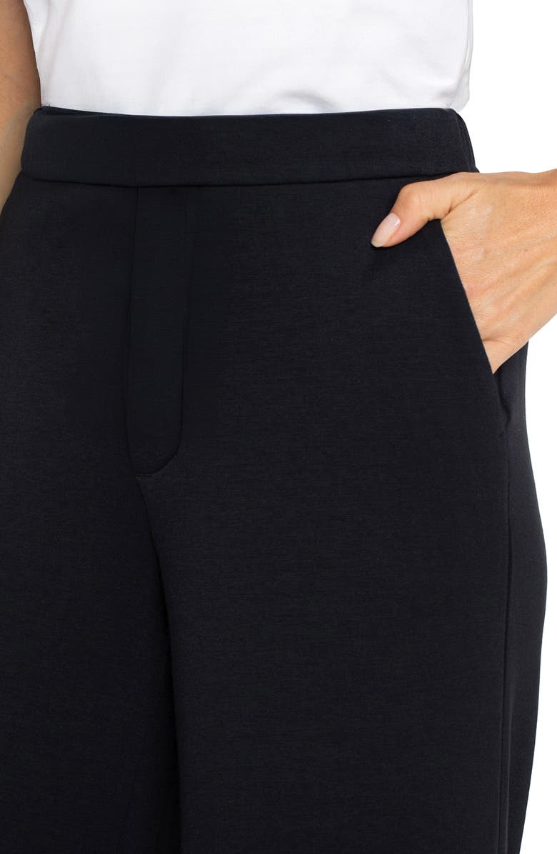 Liverpool Los Angeles Pull On Wide Leg Pants, Alternate, color, Black