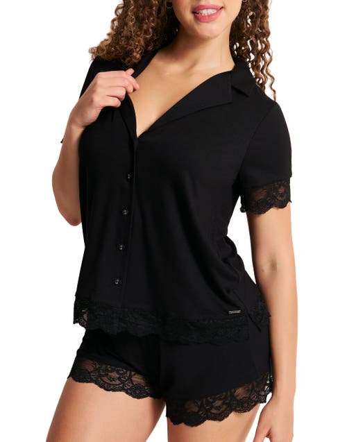 Adore Me Isa Short Pajama Set In Black