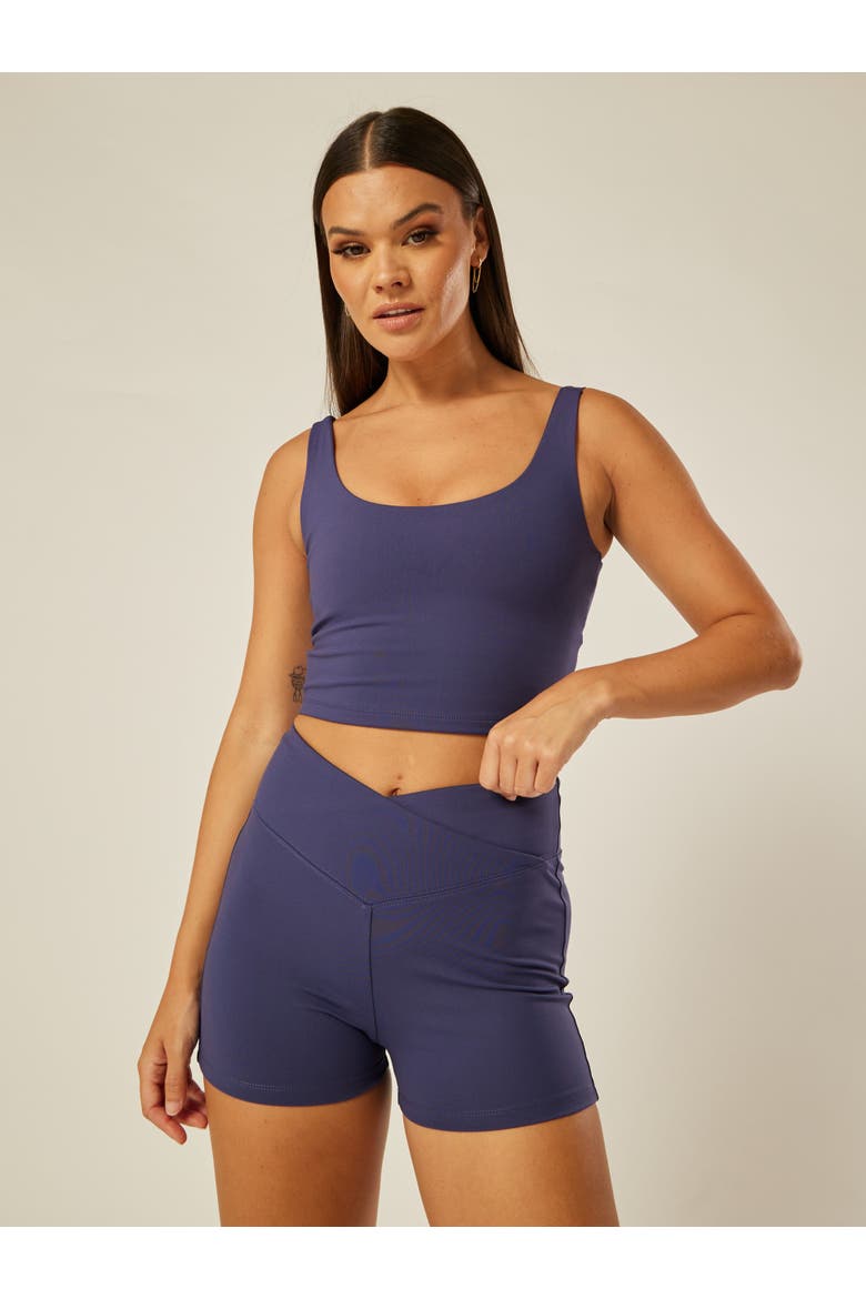 Stretch Scoop Neck Twist-Back Vest, Main, color, Patriot Blue