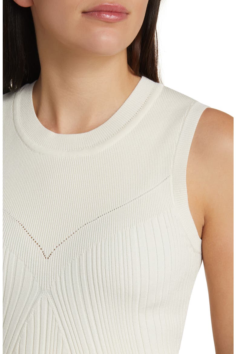 Felishia Rib Sleeveless Sweater, Alternate, color, OPEN WHT