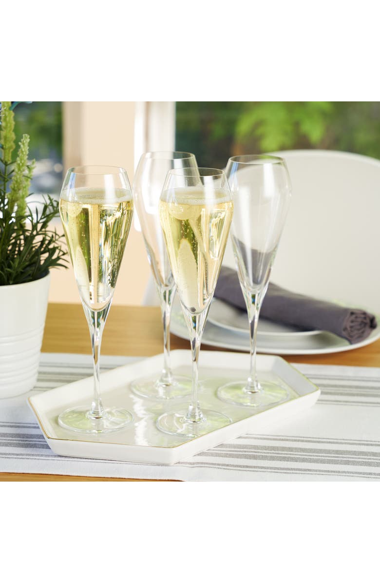SPIEGELAU Willsberger Champagne Flute Glass Set of 4, Alternate, color, Clear