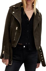 AllSaints Suede Moto Jacket