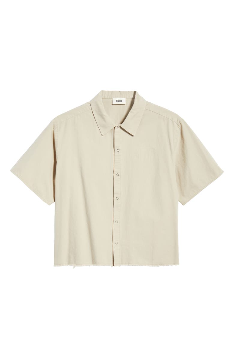 Elwood Keyhole Short Sleeve Snap-Up Shirt, Alternate, color, Dust