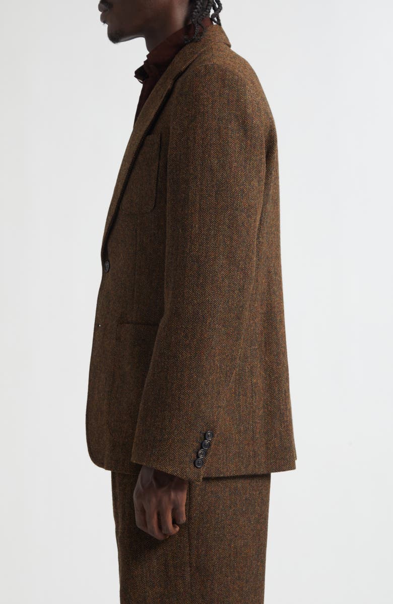 Noah Wool Herringbone Sack Jacket, Alternate, color, Brown