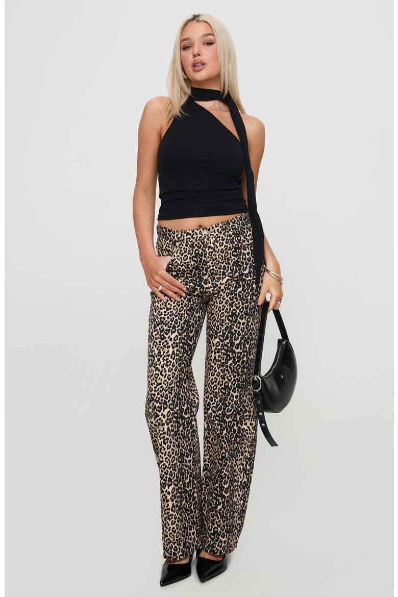 Anderstone Tie Neck Crop Top, Alternate, color, BLACK