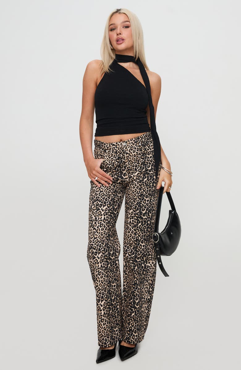 Princess Polly Anderstone Tie Neck Crop Top, Alternate, color, Black