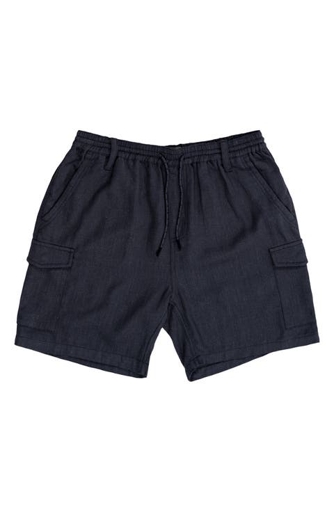 Cotton Blend Cargo Shorts