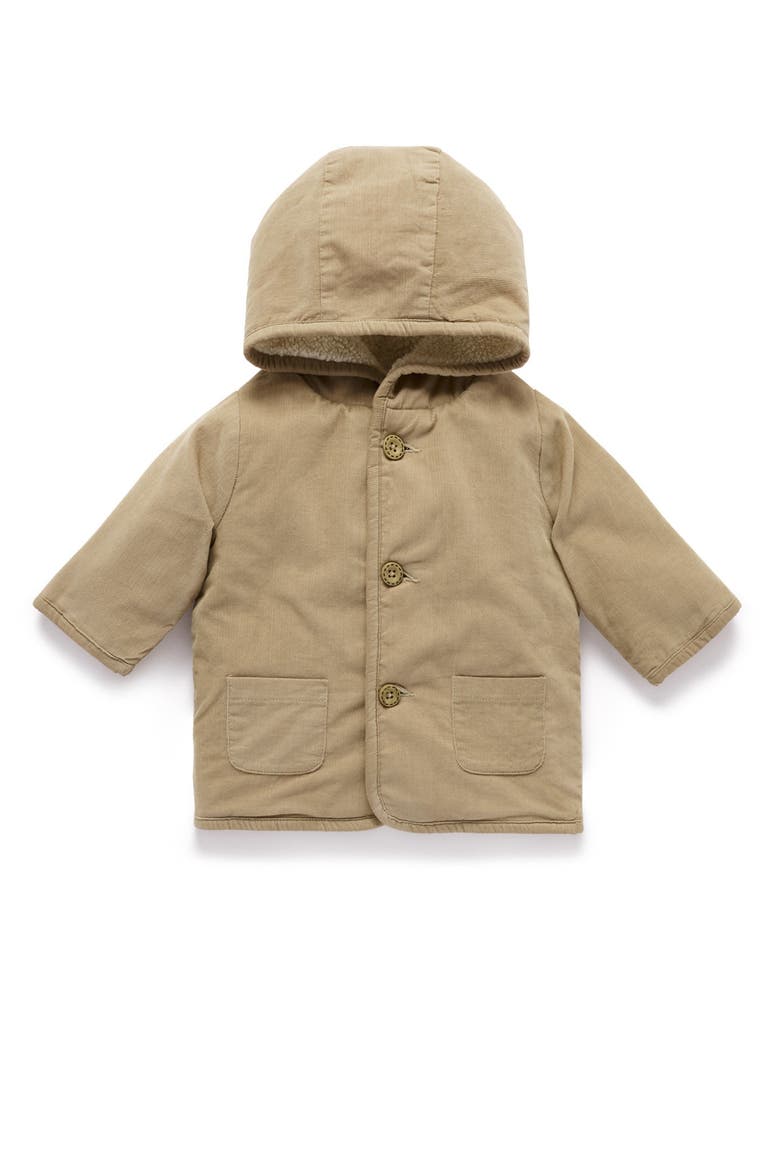 Corduroy Shearling Jacket, Main, color, Mushroom
