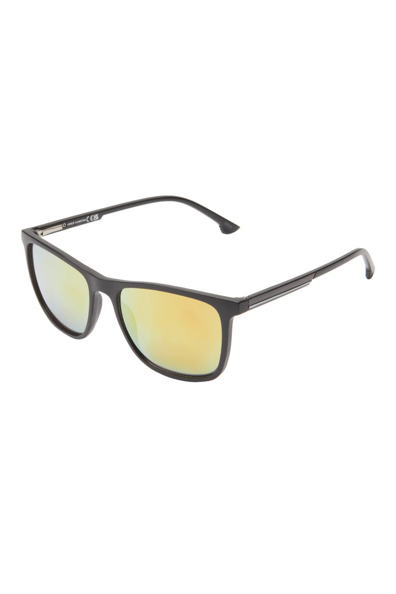Mirror Square Sunglasses, Alternate, color, MATTE BLACK