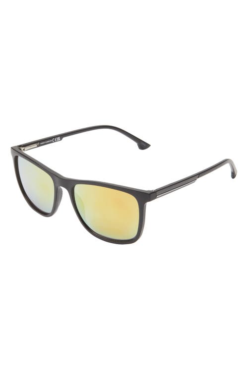 Vince Camuto Mirror Square Sunglasses In Matte Black