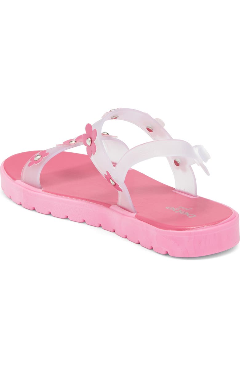 bebe Kids' Flower Rivet Double Strap Sandal, Alternate, color, Fuschia