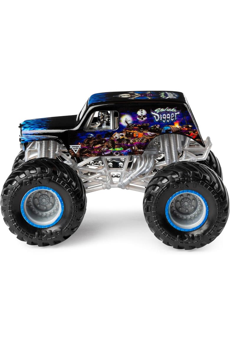 Grave Digger vs Son-Uva Digger Monster Truck Duo Pack- True Metal 164 Scale Die-Cast with Original Grave Digger Paint and Body, Alternate, color, Black