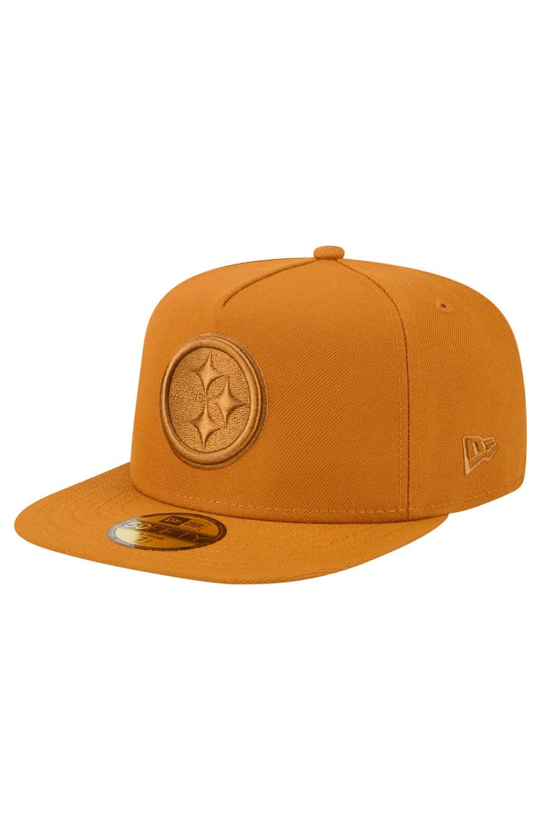 New Era Men's New Era  Brown Pittsburgh Steelers Color Pack A-Frame 59FIFTY Fitted Hat, Alternate, color, Brown