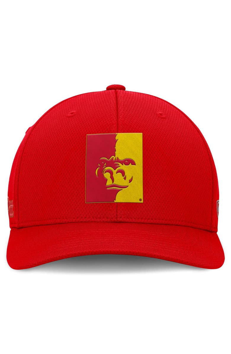 TOP OF THE WORLD Men's Top of the World Red Pittsburg State Gorillas Reflex Performance Flex Hat, Alternate, color, Red