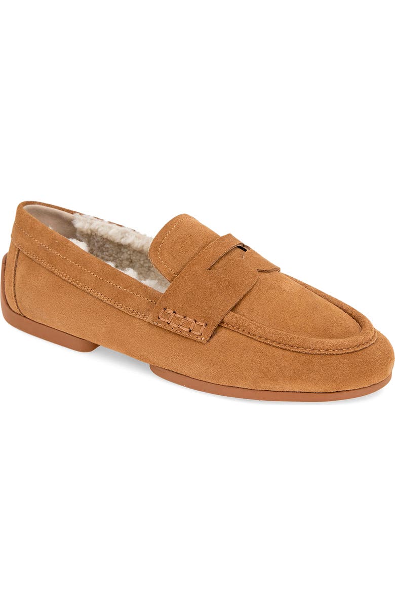 Splendid Max Faux Shearling Lined Loafer, Main, color, Caramel