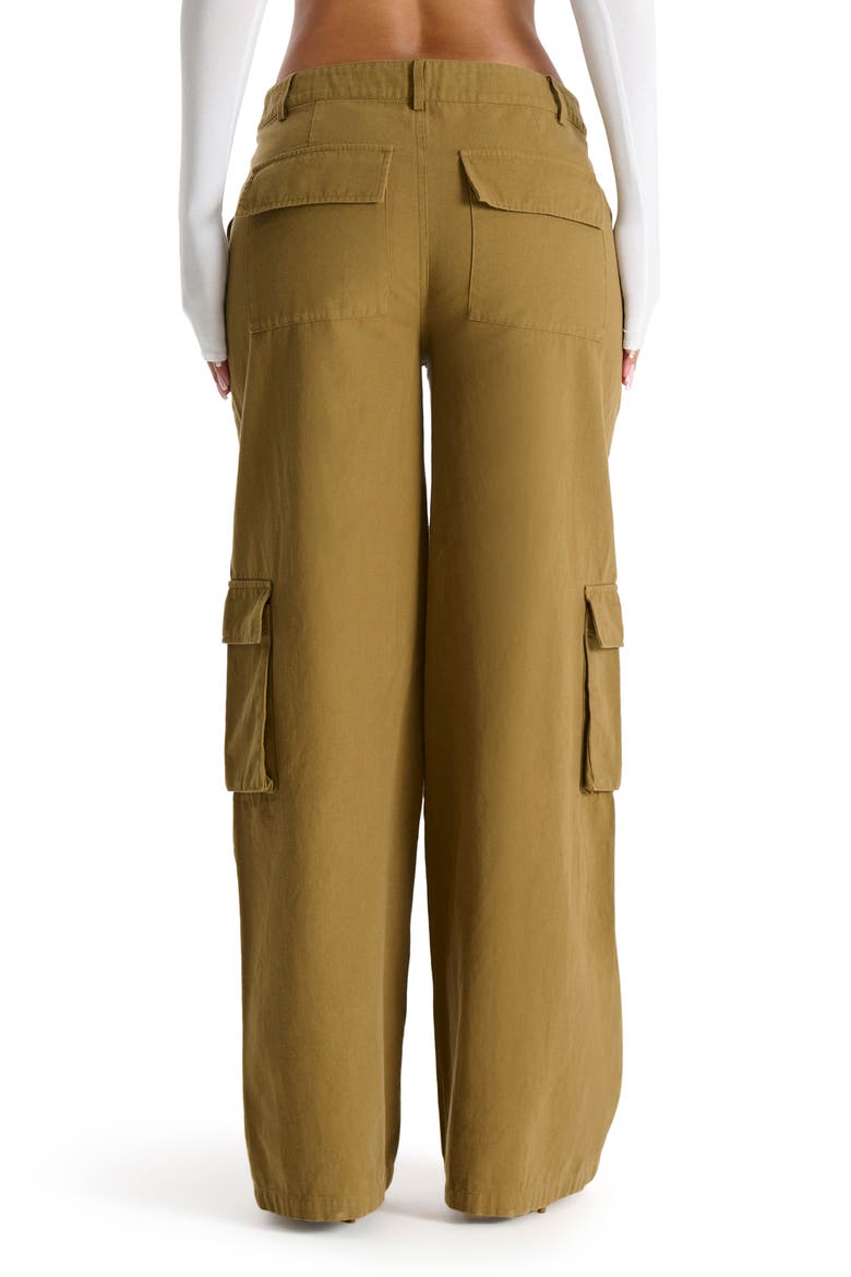 Relaxed Straight Leg Canvas Cargo Pants, Alternate, color, OLIVE