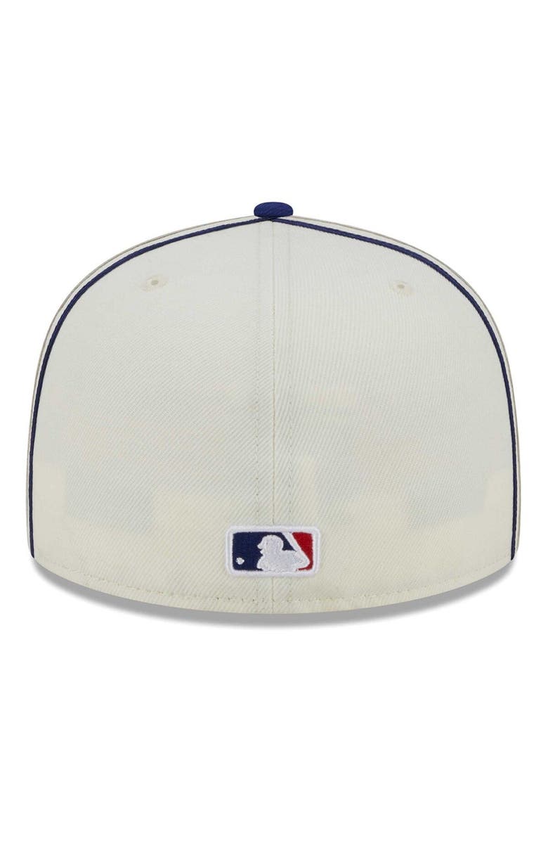 New Era Men's New Era Cream/Royal Los Angeles Dodgers Chrome Sutash 59FIFTY Fitted Hat, Alternate, color, Cream