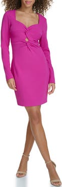 Siena Long Sleeve Crepe Scuba Sheath Dress